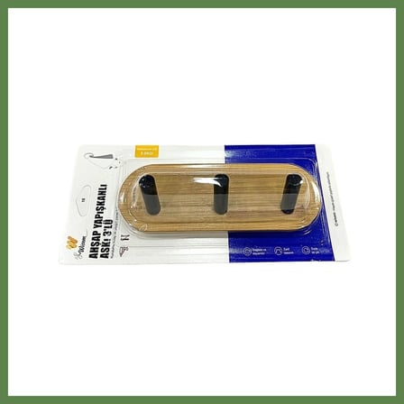 HOBİBAHÇEM 3'li Ahşap Yapışkanlı Askı HB006
