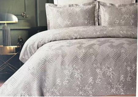 HOBİBAHÇEM VEGA 3 Parça Yatak Örtüsü Seti Çift Kişilik 250x260 cm Lüx Yatak Örtüsü Çeyizlik Yatak Odası Takımı HB006