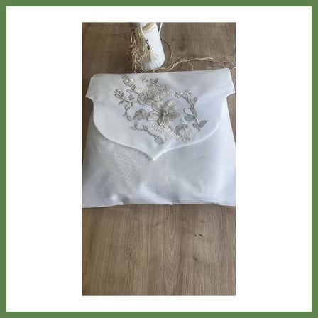HOBİBAHÇEM Fransız Güpürlü Zarf Bohça Nişan Söz Saten Bohça Lüks 3 Boyutlu Çeyizlik Bohça 50x50 cm 1 Adet HB006