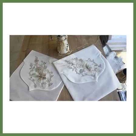 HOBİBAHÇEM Fransız Güpürlü Zarf Bohça 50x50 cm Nişan Bohçası Söz Bohçası 3 Boyutlu Tekli Bohça HB006