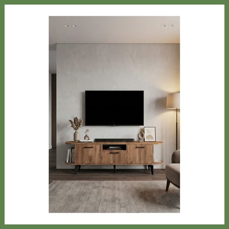HOBİBAHÇEM Mira TV Sehpası Suntalam Siyah 160x35 cm HB006