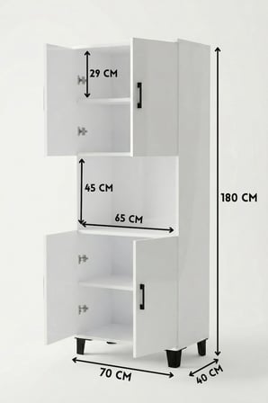 HOBİBAHÇEM Mutfak Dolabı Suntalam Beyaz 70 cm HB006