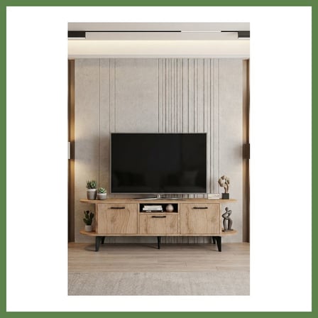HOBİBAHÇEM Mira TV Sehpası Suntalam Bej 160x35 cm HB006