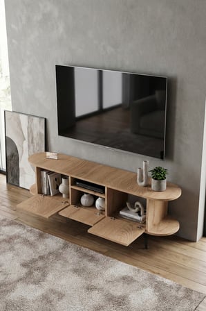 HOBİBAHÇEM Mira TV Sehpası Suntalam Bej 160x35 cm HB006