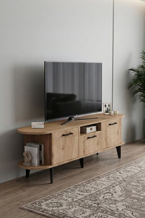 HOBİBAHÇEM Mira TV Sehpası Suntalam Bej 160x35 cm HB006
