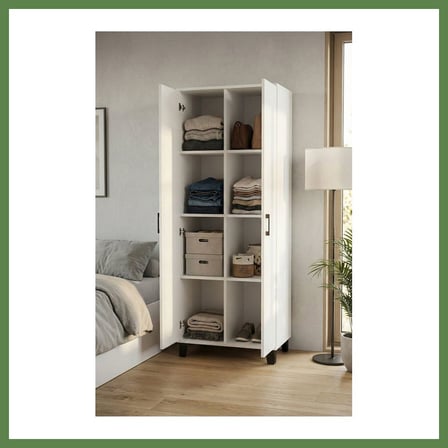 HOBİBAHÇEM 8 Gözlü Kiler Dolabı Beyaz 70 cm HB006
