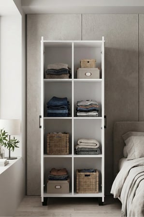 HOBİBAHÇEM 8 Gözlü Kiler Dolabı Beyaz 70 cm HB006