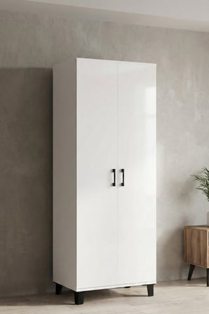 HOBİBAHÇEM 8 Gözlü Kiler Dolabı Beyaz 70 cm HB006