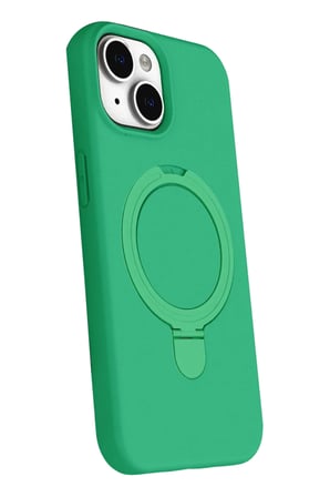 HOBİBAHÇEM iPhone 15 Plus Uyumlu Regal Magsafe Standlı Kapak - Yeşil HB006