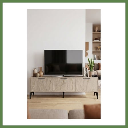HOBİBAHÇEM Royal TV Sehpası Suntalam Ekru 160x35 HB006