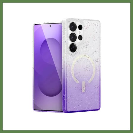 HOBİBAHÇEM Samsung Galaxy S25 Ultra Uyumlu Pummel Shiny Magsafe Kapak - Mor HB006