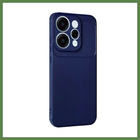 HOBİBAHÇEM Reno 15 Uyumlu Auto Focus Karbon Kapak - Lacivert HB006