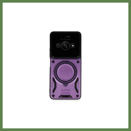 HOBİBAHÇEM Poco C61 Uyumlu Kılıf Joy Lens Standlı Kapak - Mor HB006