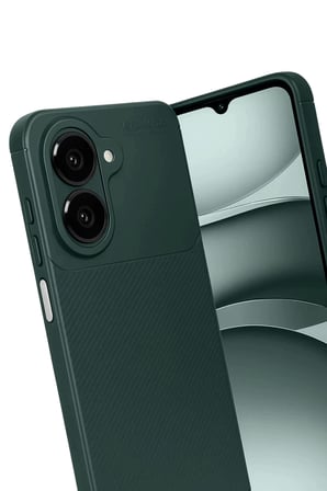 Hobi̇Bahçem Samsung Galaxy A07 4G Uyumlu Auto Focus Karbon Kapak - Koyu Yeşil Hb006