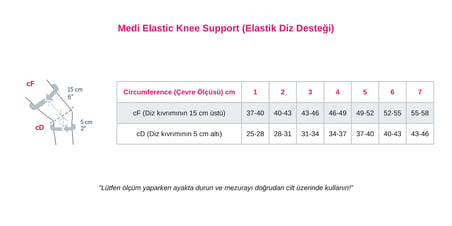 HOBİBAHÇEM 602 Elastik Knee Support - 7 Numara HB006