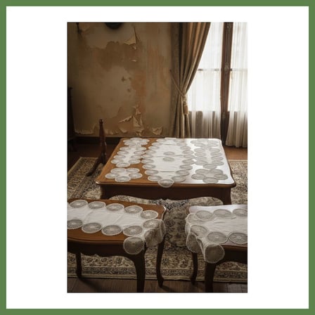 HOBİBAHÇEM 5 PARÇA SALON TAKIMI - KETEN KUMAŞ HB006