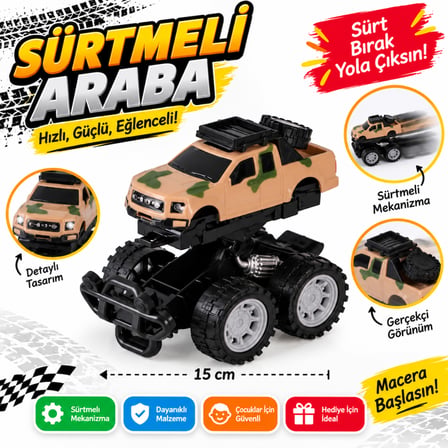 HOBİBAHÇEM HF568-13-15 SÜRTMELİ ARABA (adet fiyatıdır) HB006