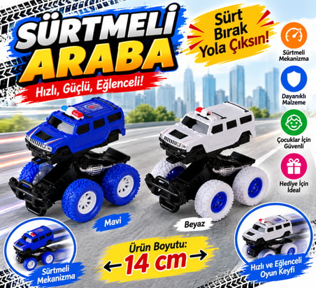 HOBİBAHÇEM HF568-9 SÜRTMELİ ARABA (adet fiyatıdır) HB006