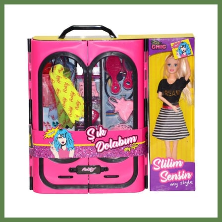 HOBİBAHÇEM 02441 Anlily Bebek ve Elbise Dolabı HB006