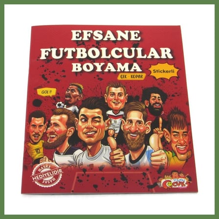 HOBİBAHÇEM Efsane Futbolcular Çıkartmalı Maskeli Boyama Kitabı HB006