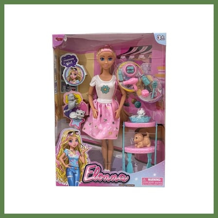 HOBİBAHÇEM WG66962 -Kutulu Pet Shop Bebek Set 11,5 inç HB006