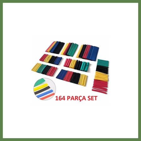 HOBİBAHÇEM 164 Parça Set Isıyla Daralan Makaron Kablo Koruyucu Kılıf HB006