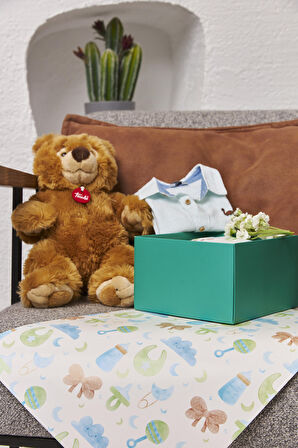 Hediye Paketleme Kağıdı,Bebek Eşya Paketleme:20 Adet Yüksek Kaliteli Özel Winged BabyBaskılı Pelur 17gr. Pelur Kağıtlarımızla Şık Hediyeler Hazırlayın 34*48CM 