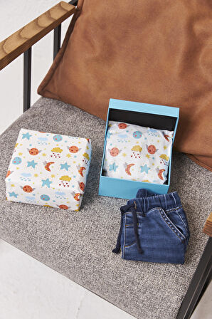 Hediye Paketleme Kağıdı, Çocuk Eşya Paketleme : 30 Adet Yüksek Kaliteli Özel Baby Baskılı Ambalaj Kağıdı 110gr. Parlak Kuşe Kağıtlarımızla Şık Hediyeler Hazırlayın 34*48CM 