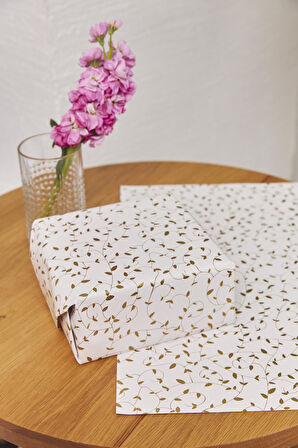 Hediye Paketleme Kağıdı: 30 Adet Yüksek Kaliteli Özel Sarmaşık Baskılı Ambalaj Kağıdı 110gr. Parlak Kuşe Kağıtlarımızla Şık Hediyeler Hazırlayın 48*68CM 