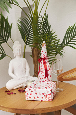 Hediye Paketleme Kağıdı: 30 Adet Yüksek Kaliteli Özel I Love You Baskılı Pelur 30gr. Pelur Kağıtlarımızla Şık Hediyeler Hazırlayın 48*68CM 