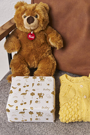 Hediye Paketleme Kağıdı,Bebek Eşya Paketleme: 40 Adet Yüksek Kaliteli Özel Gold Bebek Baskılı Ambalaj Kağıdı 110gr. Parlak Kuşe Kağıtlarımızla Şık Hediyeler Hazırlayın 48*68CM 