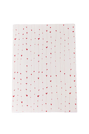 Hediye Paketleme Kağıdı: 40 Adet Yüksek Kaliteli Özel Kalp Çizgisi Baskılı Ambalaj Kağıdı 110gr. Parlak Kuşe Kağıtlarımızla Şık Hediyeler Hazırlayın 48*68CM 