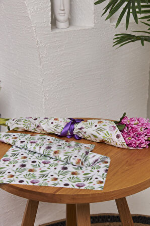 Hediye Paketleme Kağıdı: 50 Adet Yüksek Kaliteli Bahar Çiçekleri Baskılı Pelur 17gr. Pelur Kağıtlarımızla Şık Hediyeler Hazırlayın 48*68CM 