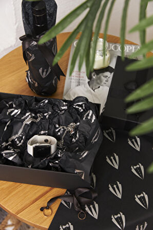 Hediye Paketleme Kağıdı,Çeyiz Damat Bohça Paketi: 50 Adet Yüksek Kaliteli Özel Damat Baskılı Pelur 17gr.Siyah Pelur Kağıtlarımızla Şık Çeyizler Hazırlayın 34*48CM 