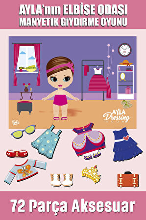Ayla's Dressing Room - Mıknatıslı Giydirme Kitabı (72 Parça)