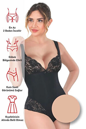 Ten Emay 2947 Dantelli Agraflı Body Korse