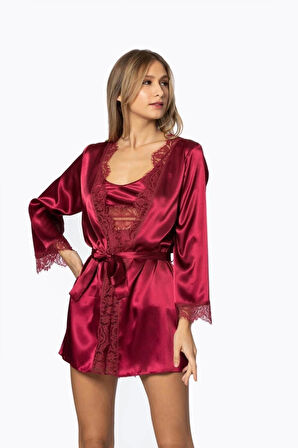 Pierre Cardin 2490 Bayan Sabahlıklı Saten Şort Takım