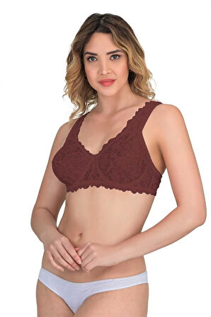 Bordo Mı Emay 178 B Balenli Dantelli Sütyen