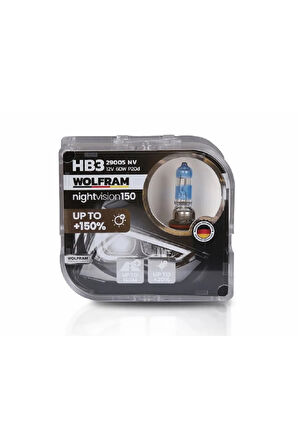 HB3-9005 AmpulPERFORMAN AMPULÜ NV +%150 Fazla Işık ve %20 Beyaz Işık 12V 60W WOLFRAM (2ADET)