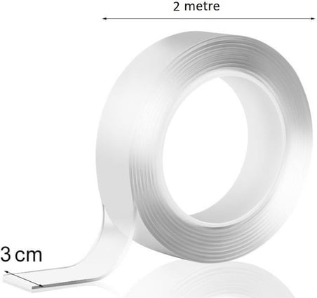 Cmt 2m*3cm Çift Taraflı Şeffaf Bant 2 Metre
