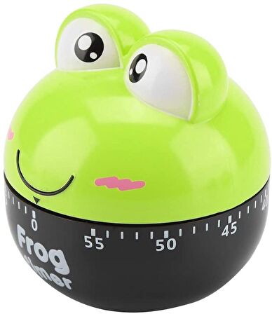 Yeşil Mekanik Frog Timer 60 Dakika Sevimli Zamanlayıcı