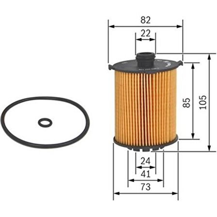 Bosch Yağ Filtresi Volvo S60 Iı 1.5 T2-T3-2.0 T3-T4 15 S90 Iı 2.0 T6 Awd 16 F026407152