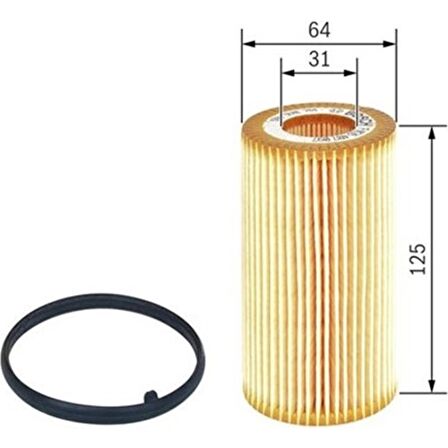 Bosch Yağ Filtresi Volvo C30- 11-13 -V40 12 S40 10 V50 10 S60 10 V60 10 XC60 09 C70 10 V70 F026407097