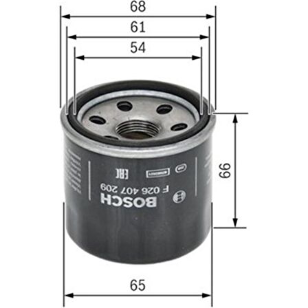 Bosch Yağ Filtresi Honda Cıvıc 12 1.6-1.8 F026407209