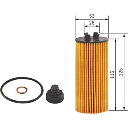 Bosch Yağ Filtresi Elemanı F026407204
