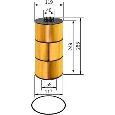Bosch Yağ Filtresi Elemanı F026407192