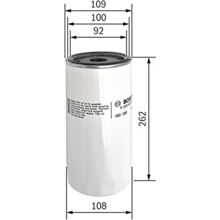 Bosch Yağ Filtresi F026407043