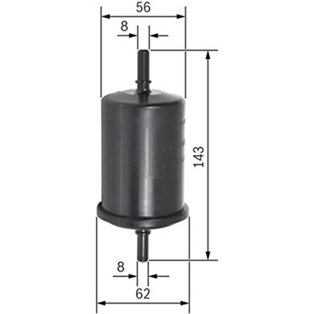Bosch 0986TF0036-0450902161 Yakıt Filtresi CLIO-KANGOO-LGN-MEGANE-TRAFIC-PARTNER-BERLINGO-206-306-307-407-C5 09864B2017