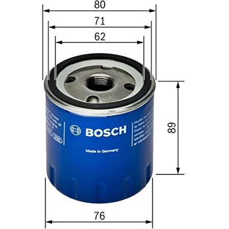 Bosch 0986TF0020-0451103355 Yağ Filtresi 206-306-307-406-407-806-PARTNER-BOXER-BERLINGO-C4-C5-JUMPER 09864B7023