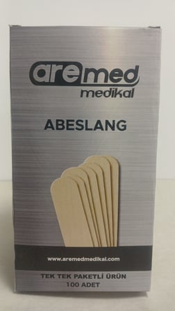 Tahta Dil Basacağı - Abeslang Spatula Tek Tek Paketli 100'lü Kutu